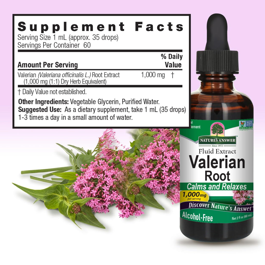 Nature's Answer Valerian Root 1000mg Fluid Extract - 2 Fl Oz - image 3