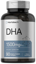 Horbäach DHA Supplement 1500mg Omega-3 - 90 Softgels