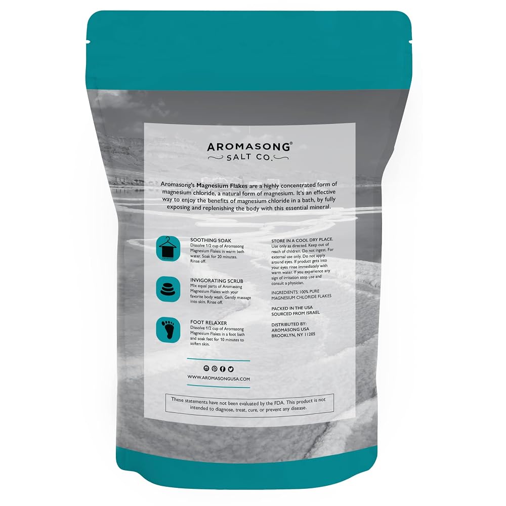 Aromasong Dead Sea Magnesium Flakes for Bath - 14 oz - image 8