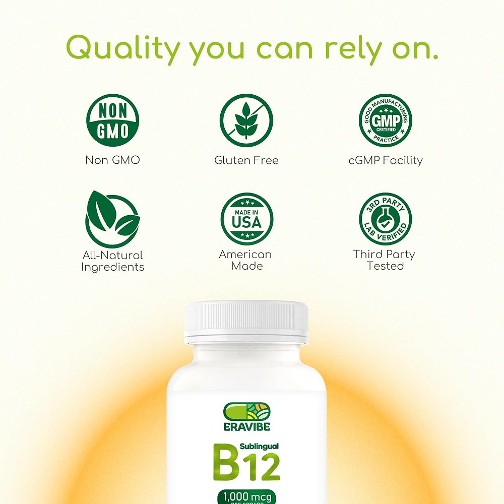ERAVIBE Vitamin B12 1000 mcg - 120 Tablets - image 5