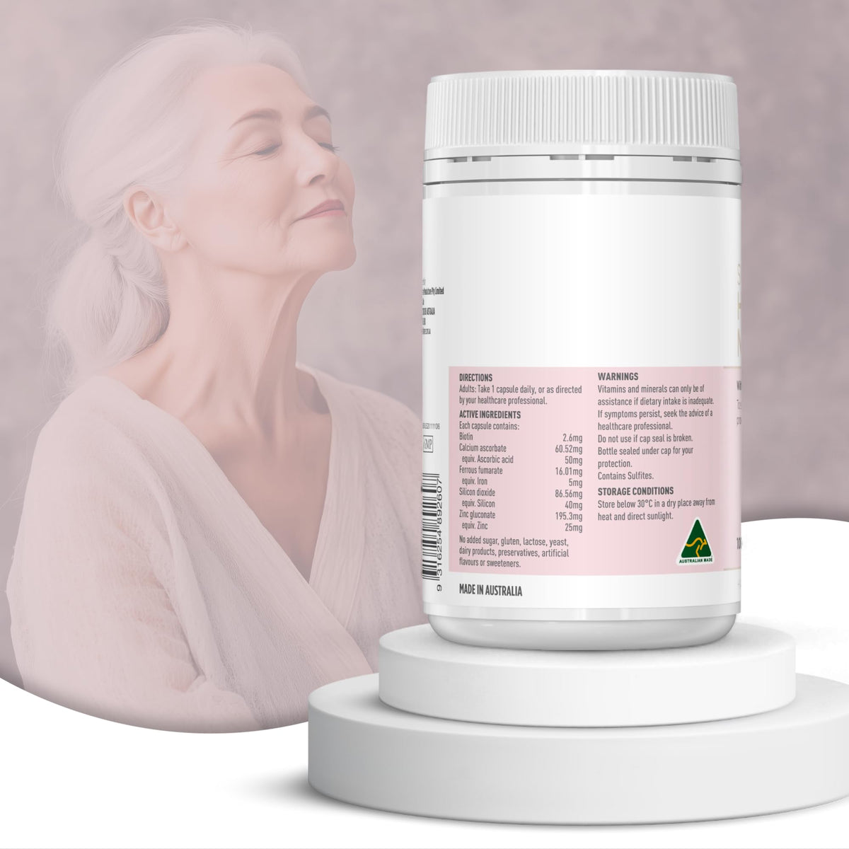 Healthy Care Super Hair Skin & Nails - 100 Capsules - image 3