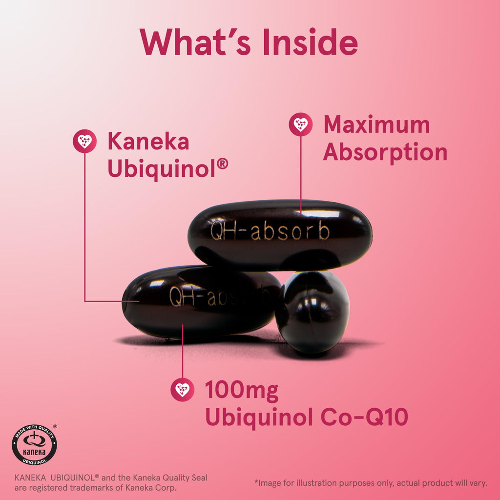 Jarrow Formulas QH-Absorb Ubiquinol 100 mg - 120 Softgels - image 3