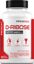 Piping Rock D-Ribose 3200mg - 120 Capsules