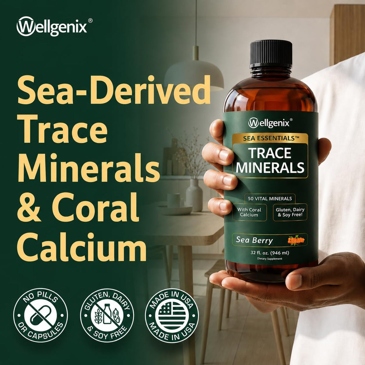 Wellgenix Sea Essentials Liquid Trace Minerals - 32 Fl Oz - image 4