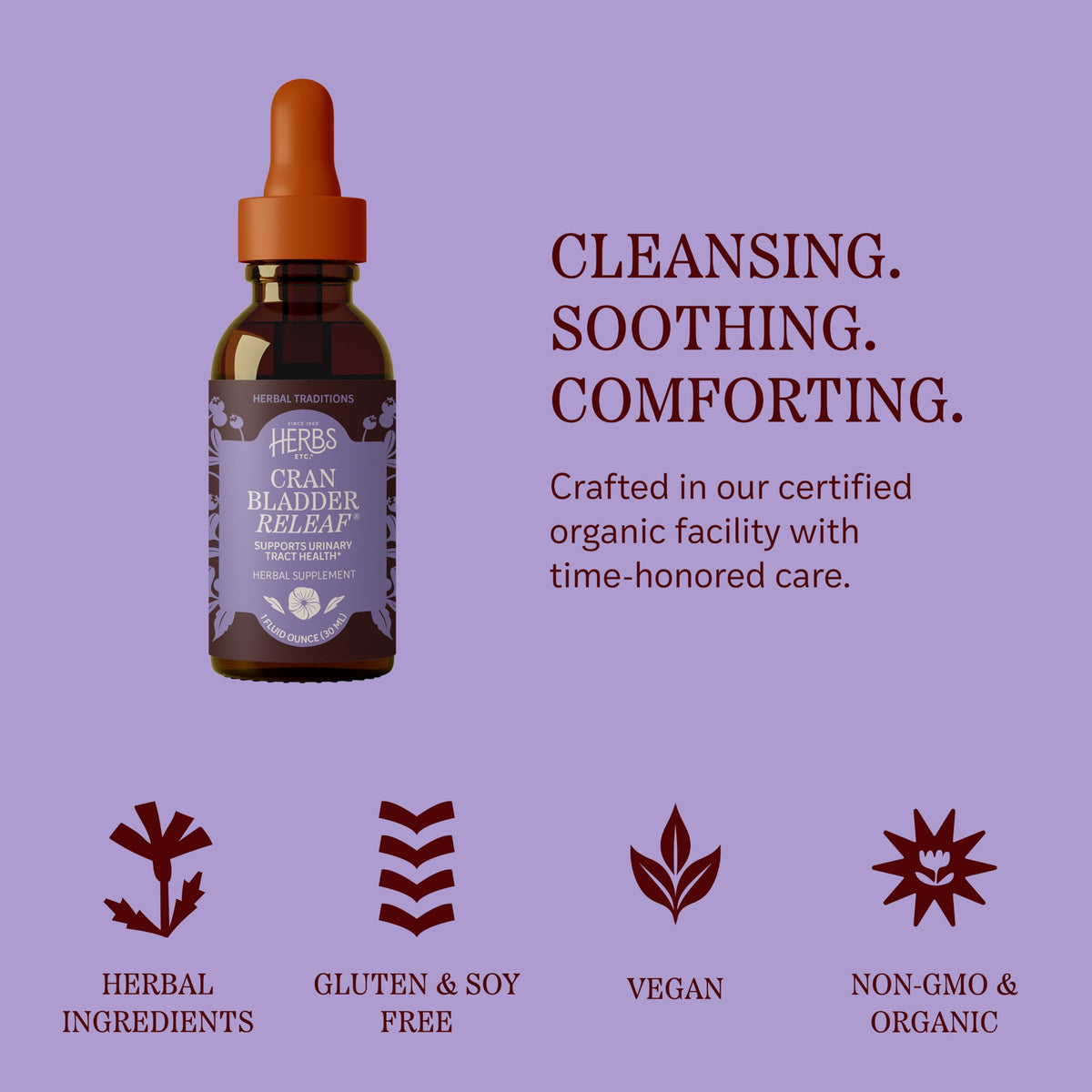 Herbs Etc. CranBladder ReLeaf Classic Liquid Extract - 1 fl oz - image 6