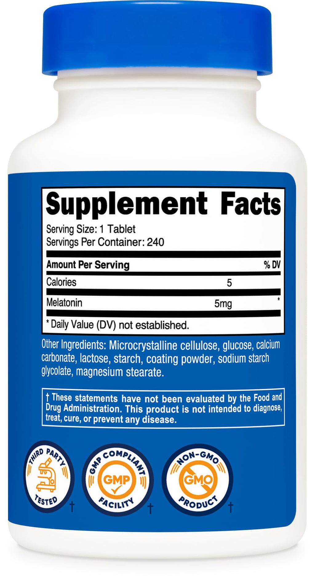 Nutricost Melatonin 5mg Sleep Support - 240 Tablets - image 5