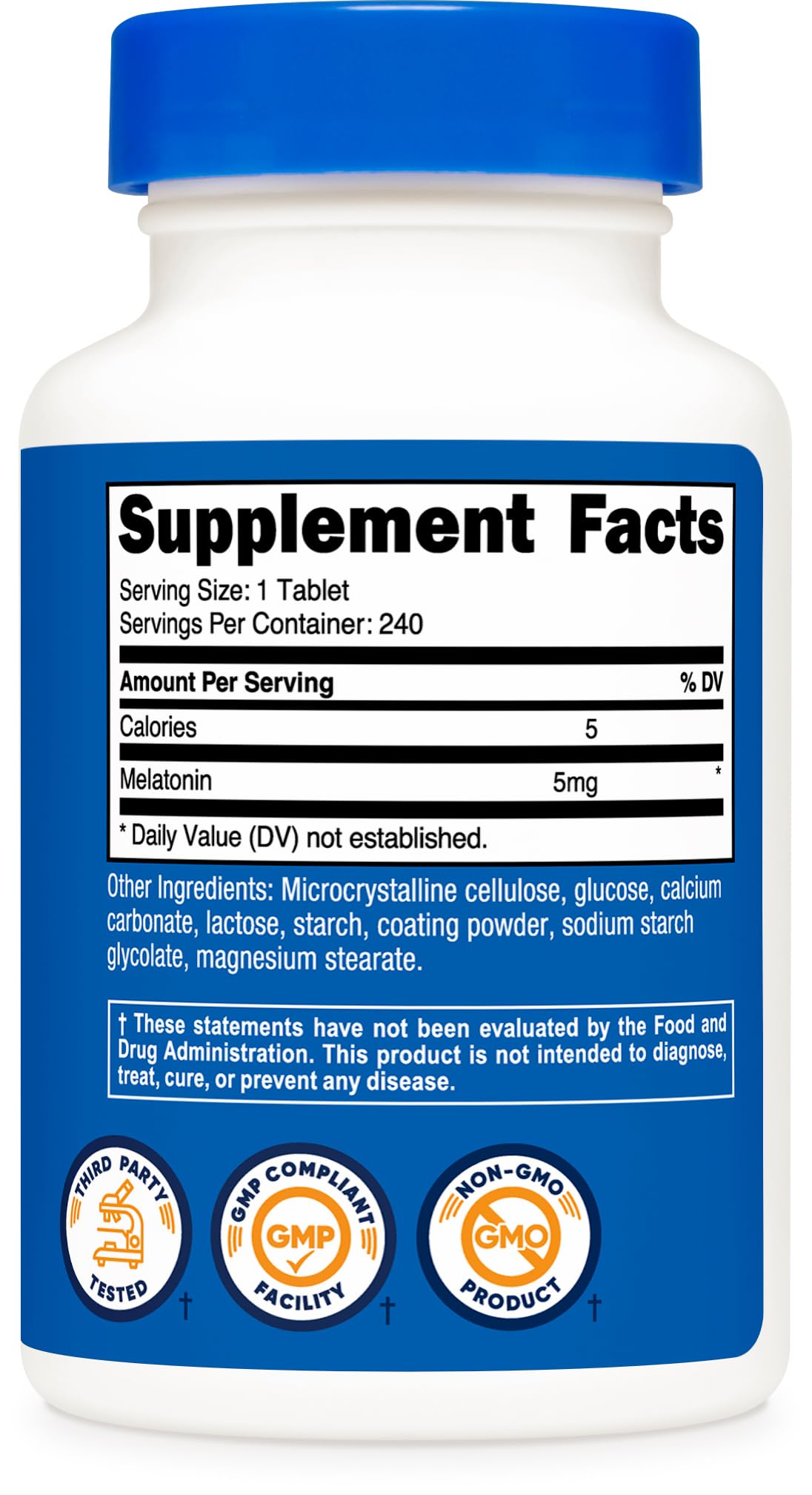 Nutricost Melatonin 5mg Sleep Support - 240 Tablets - image 5