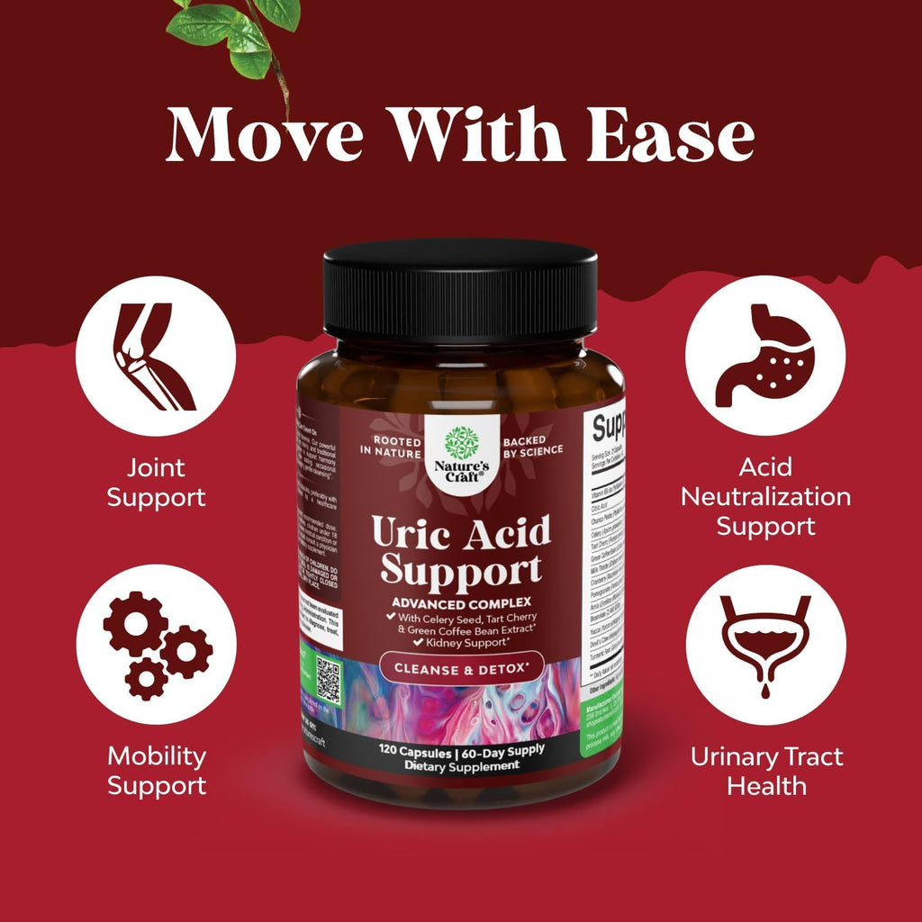 Natures Craft Uric Acid Cleanse Support with Green Coffee Beans - 120 Capsules - image 4
