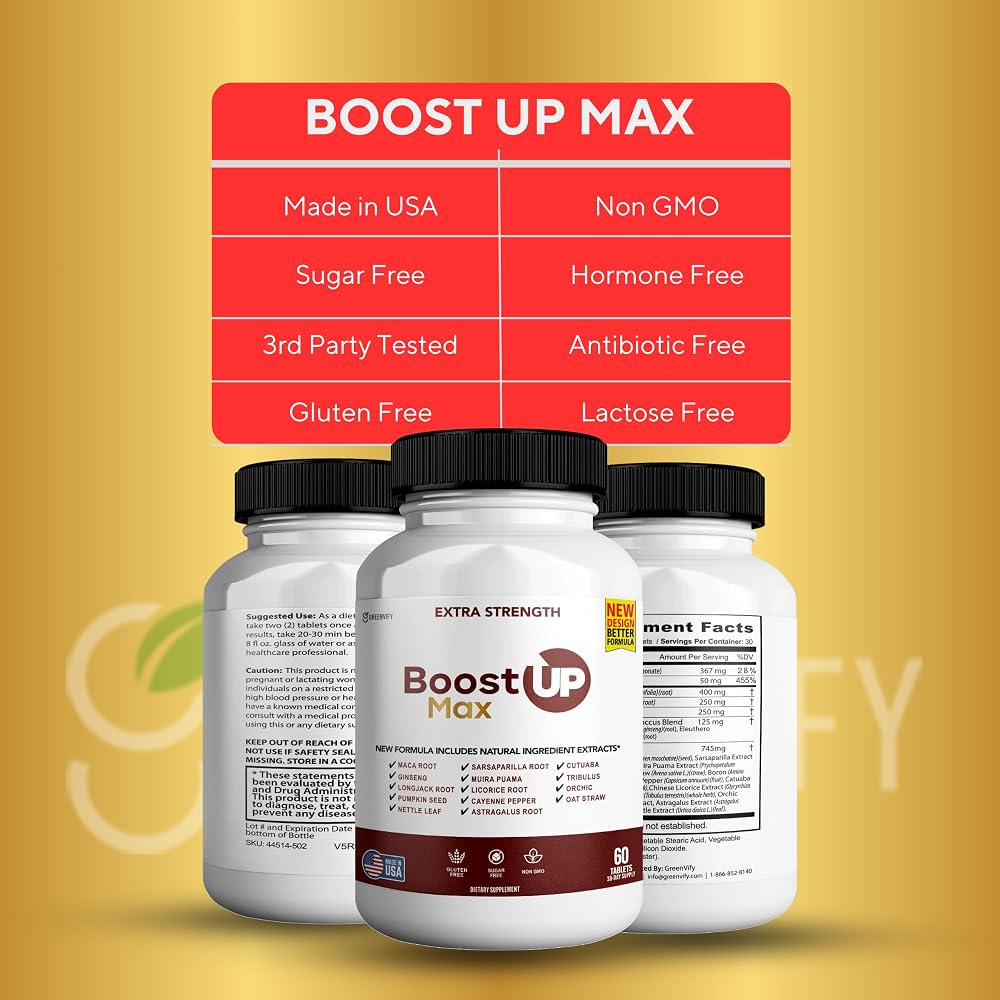GREENVIFY Boost Up Max Male Health Supplement with Calcium & Zinc - 180 Capsules - image 5