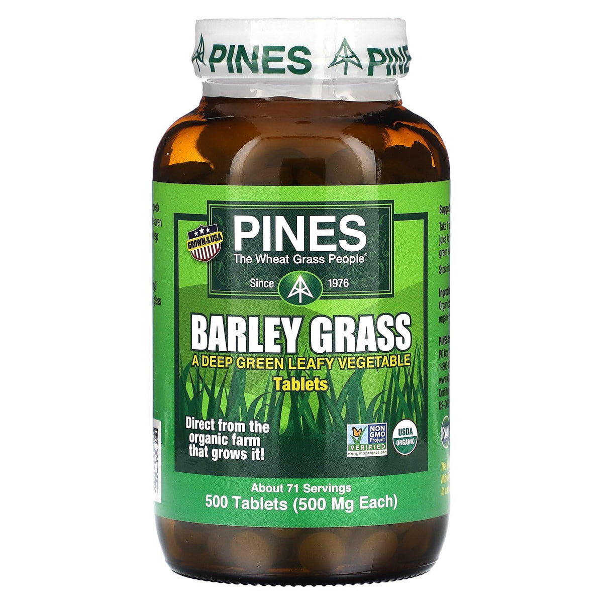 Pines Barley Grass Tablets - 500 Count