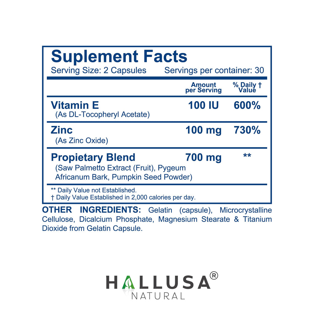 Hallusa Natural Prostate Support - 60 Capsules - image 4