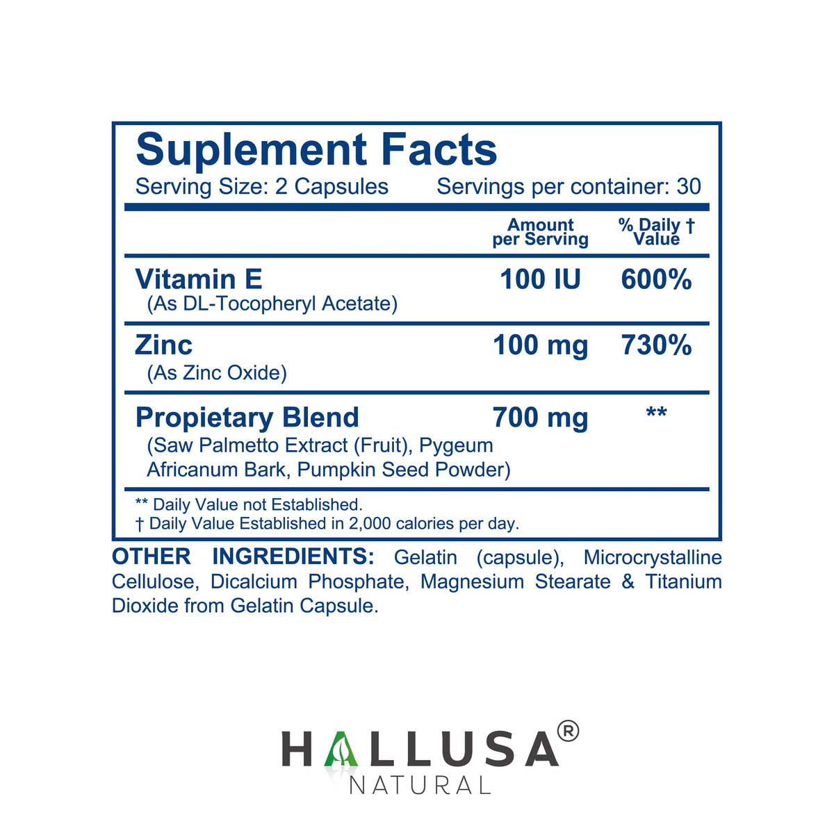 Hallusa Natural Prostate Support - 60 Capsules - image 4
