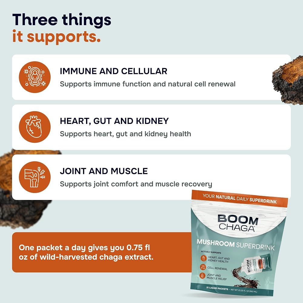 BOOM Chaga Mushroom Liquid Concentrate Packets