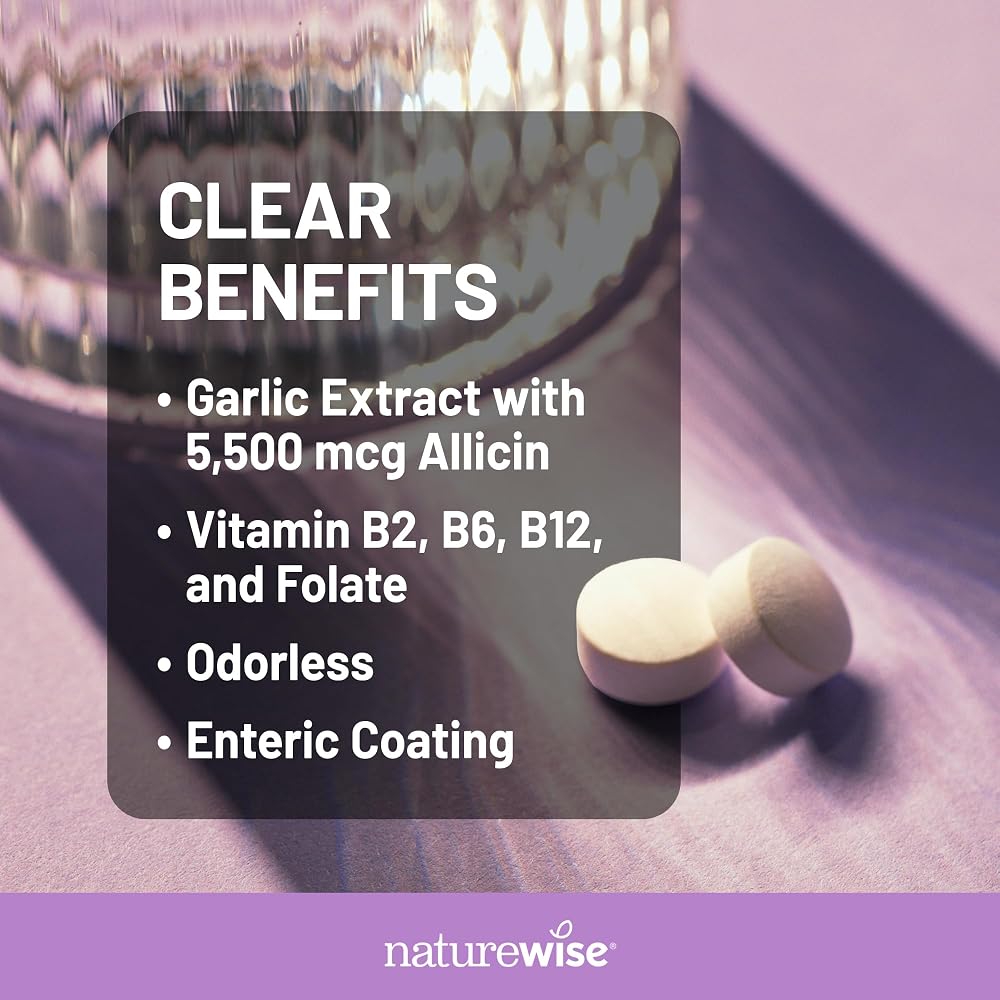 NatureWise Garlic Extract 5,500 mcg Allicin Supplement - 60 Tablets - image 3