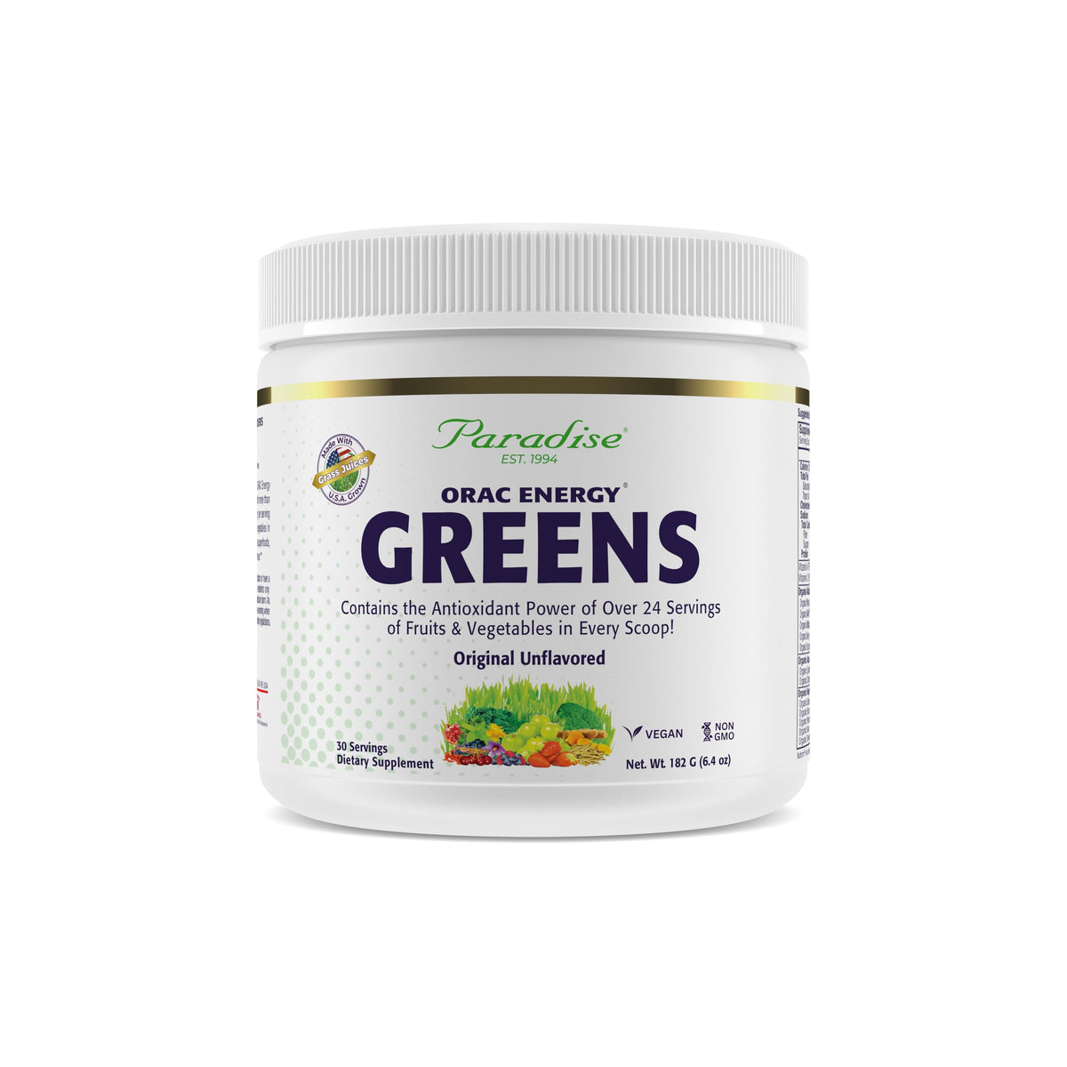 Paradise Herbs Energy Greens Powder - 30 Servings