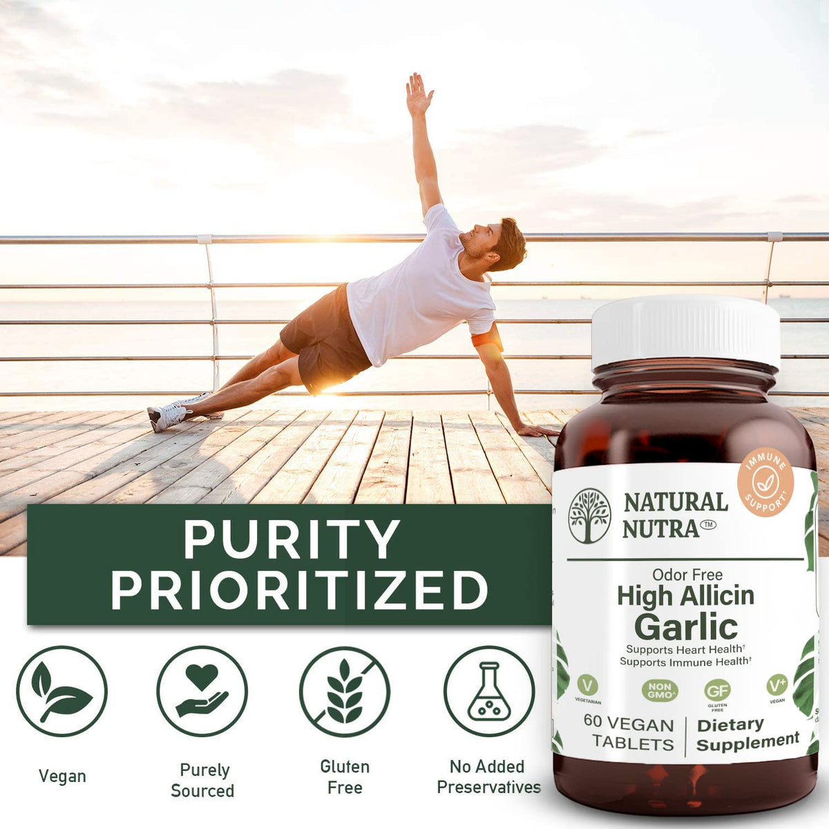 Natural Nutra High Allicin Garlic Supplement 500mg - 60 Tablets - image 5