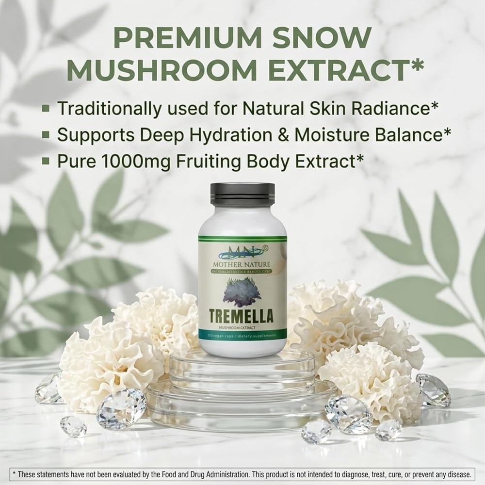 Mn Mother Nature Inc Tremella Mushroom Extract 1000mg - 120 Capsules - image 2
