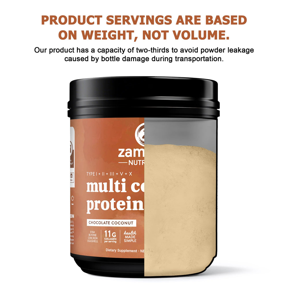 Zammex Multi Collagen Peptides Protein Powder Chocolate - 1 lb - image 7