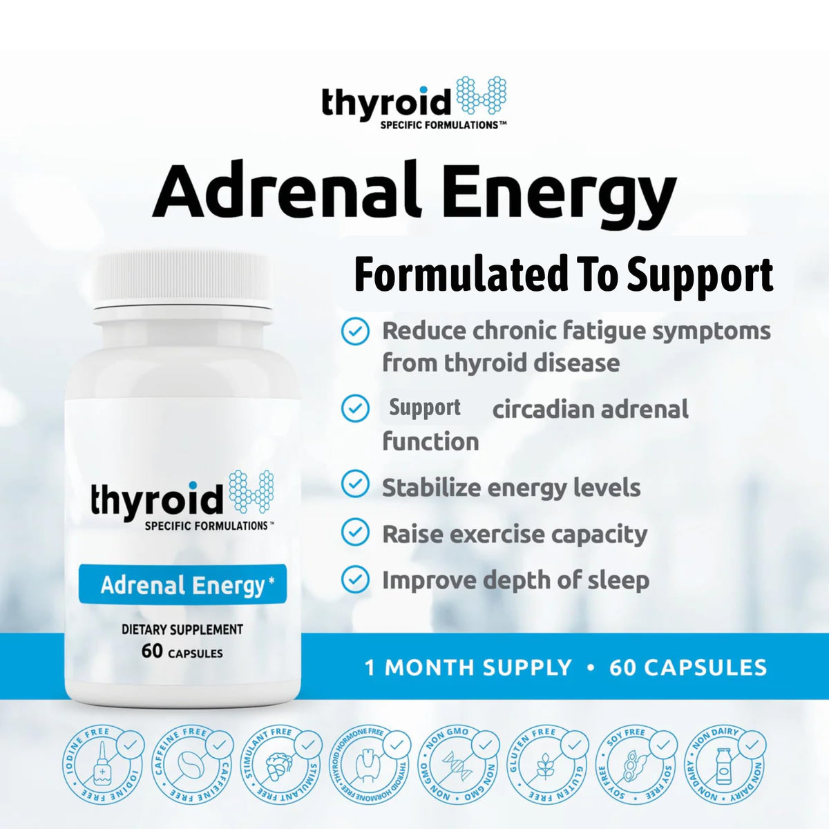 Thyroid Specific Formulations Adrenal Energy Support - 60 Capsules - image 2