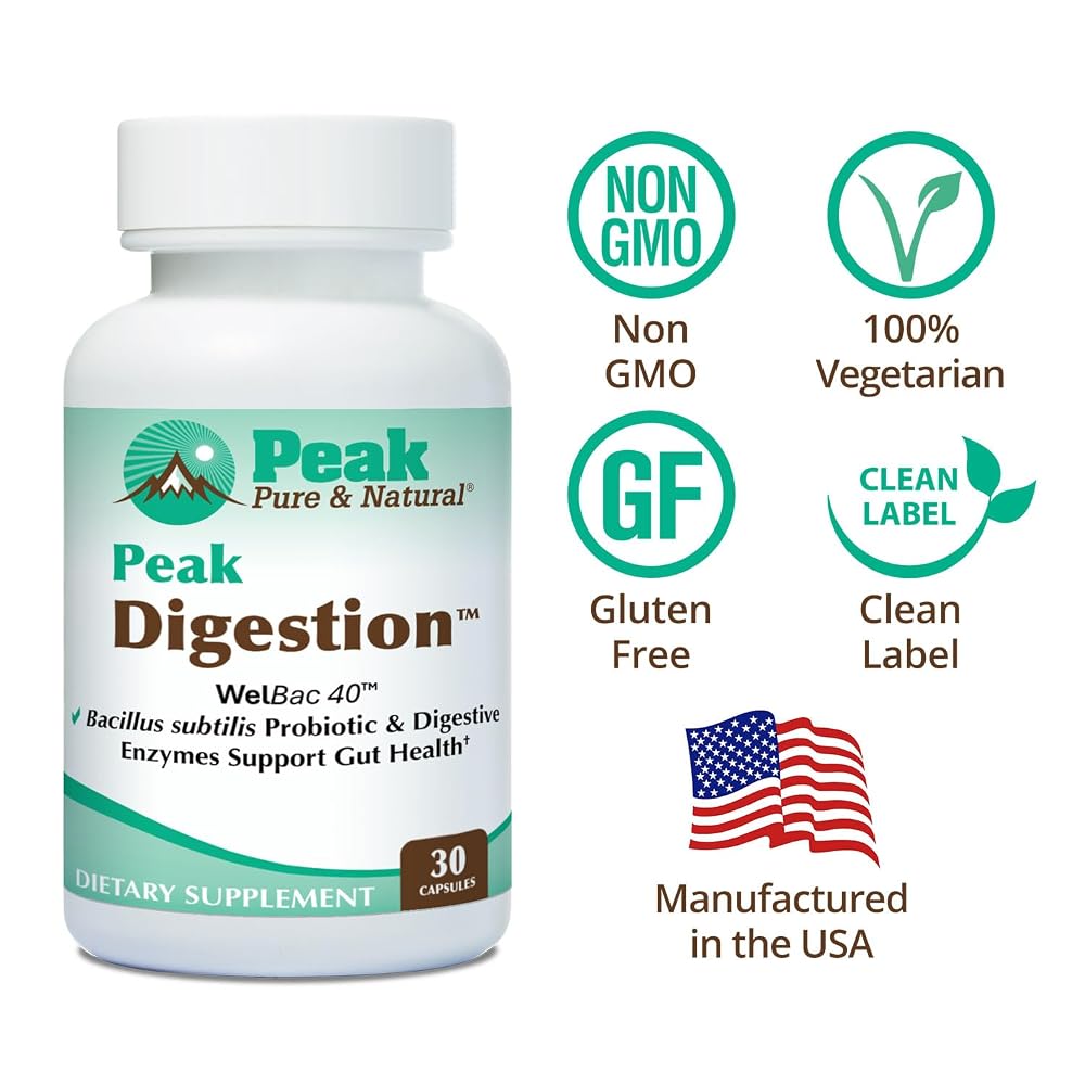Peak Pure & Natural Peak Digestion Probiotic Supplement - 30 Capsules - image 5