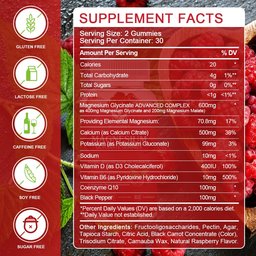 WOGORGT Magnesium Glycinate Gummies Mix