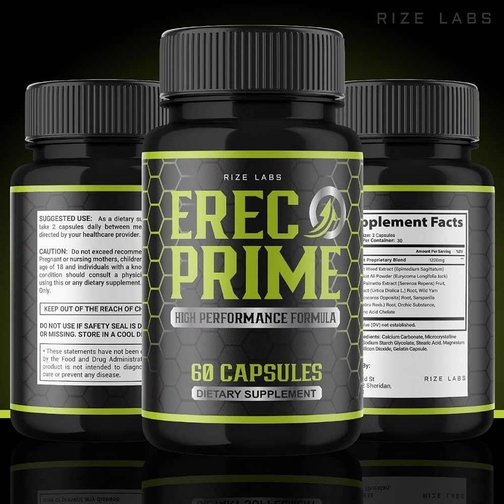 Rize Labs Erec Prime All-Natural Herbal Support for Men - 180 Capsules - image 5