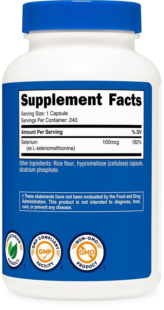 Nutricost Selenium Supplement 100mcg - 240 Vegetarian Capsules - image 5