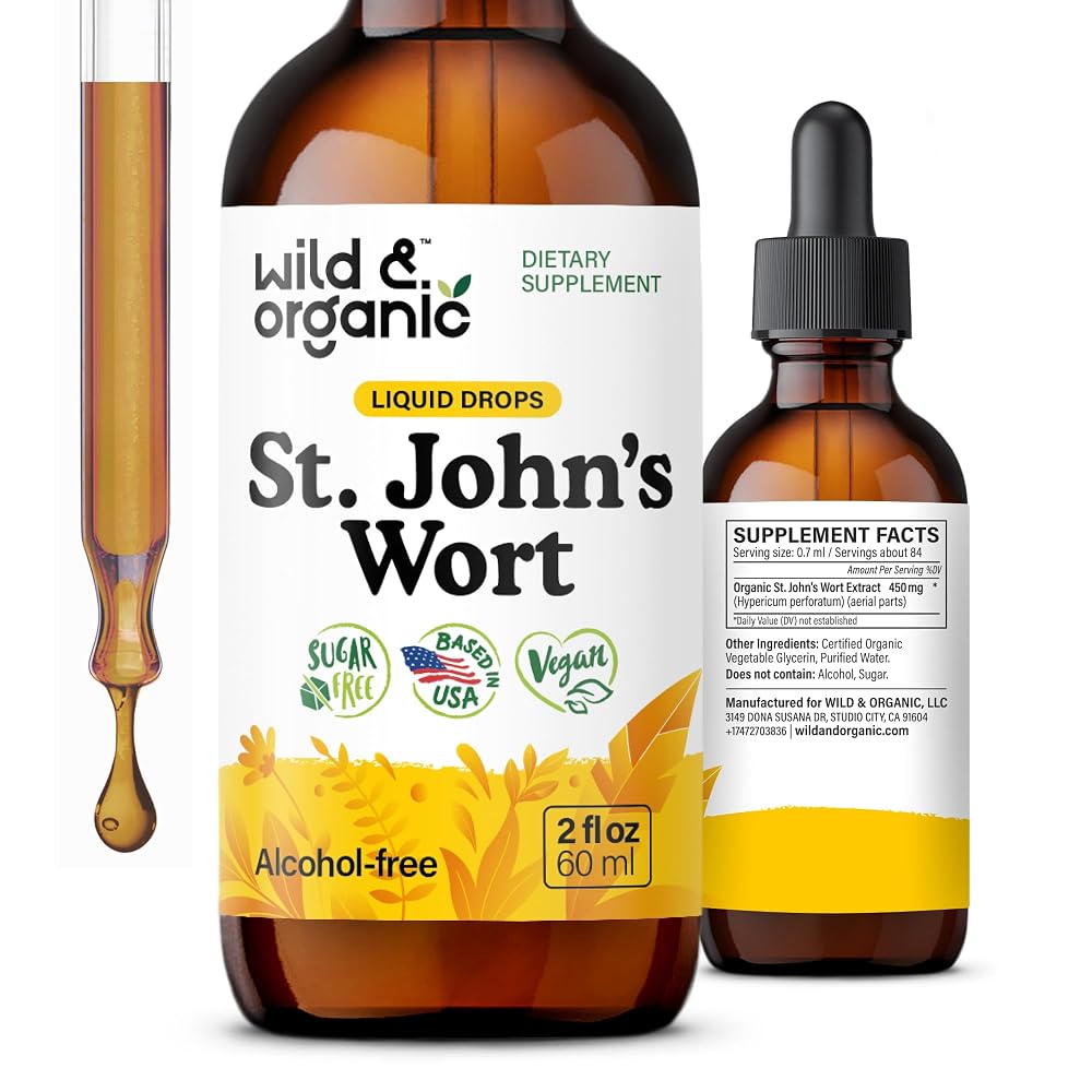 Wild & Organic St Johns Wort Tincture - Organic St. Johns Wort Herb