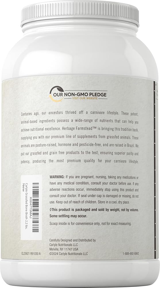 Carlyle Grass Fed Bone Broth Protein Powder - 35.2 oz - image 3