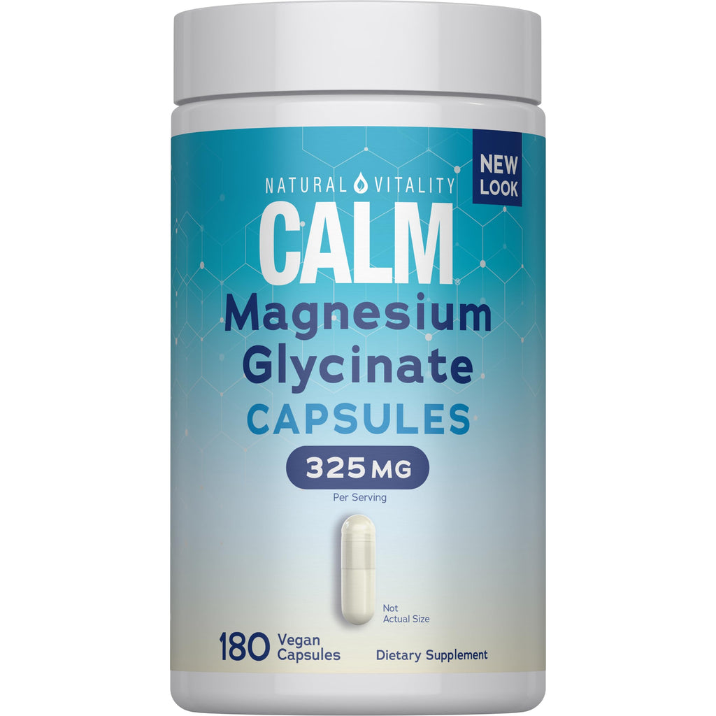 Natural Vitality Calm Magnesium Glycinate Capsules - 180 Count