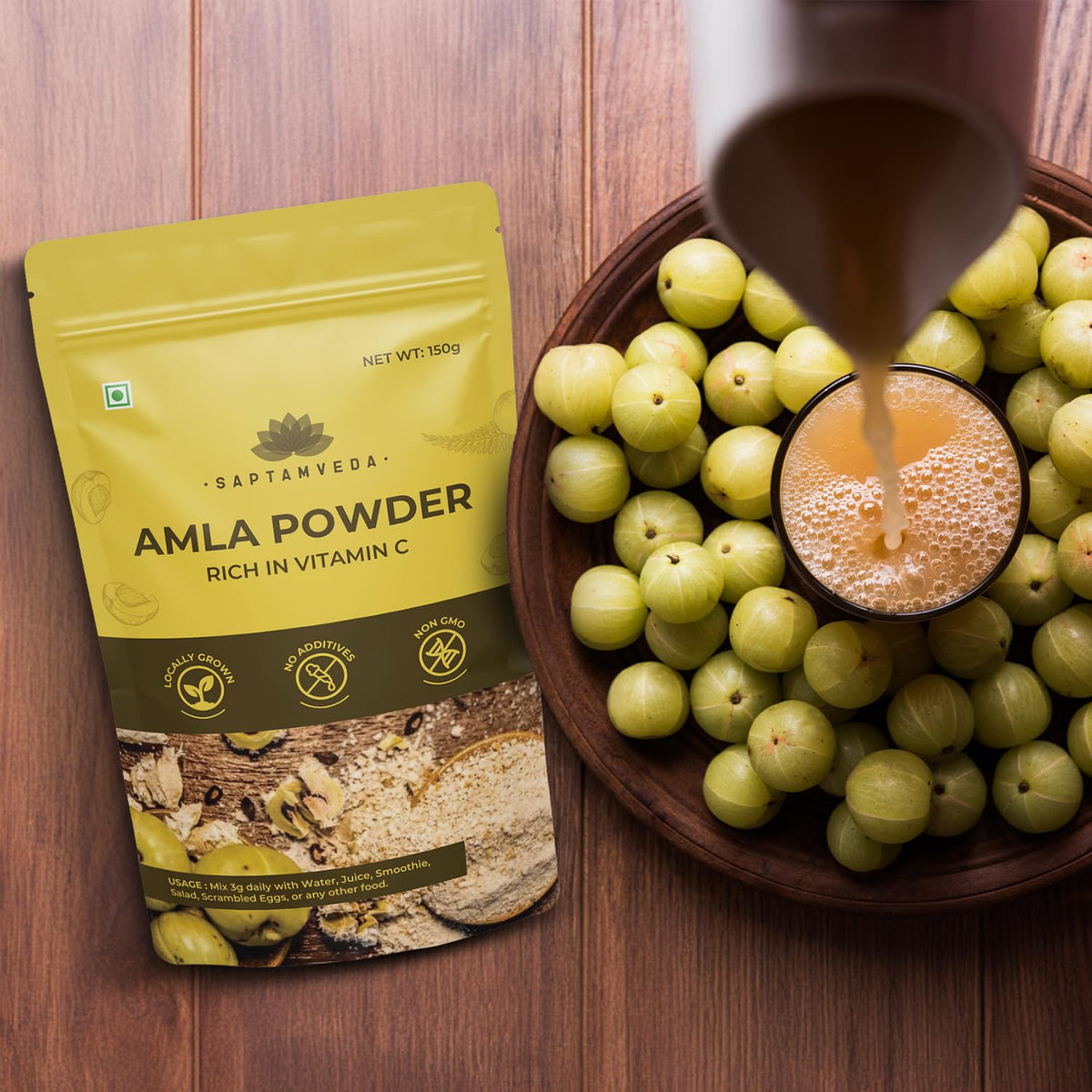 SAPTAMVEDA Amla Indian Gooseberry Powder - 150g - image 3