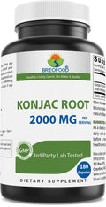 Brieofood Konjac Root Glucomannan 2000 mg - 180 Vegetarian Capsules