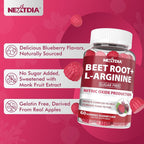 Nextdia Sugar Free Beet Root Gummies with Nitrates + L-Arginine 1400mg
