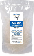 Nutricost Empty Gelatin Capsules Size 1 - 500 Count