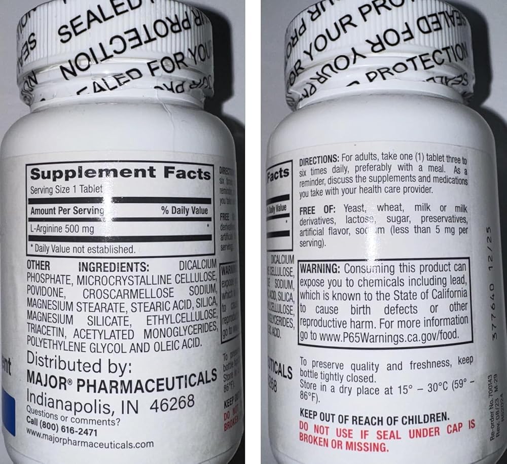 AmeriCan Goods L-Arginine 500 mg - 100 Tablets - image 3