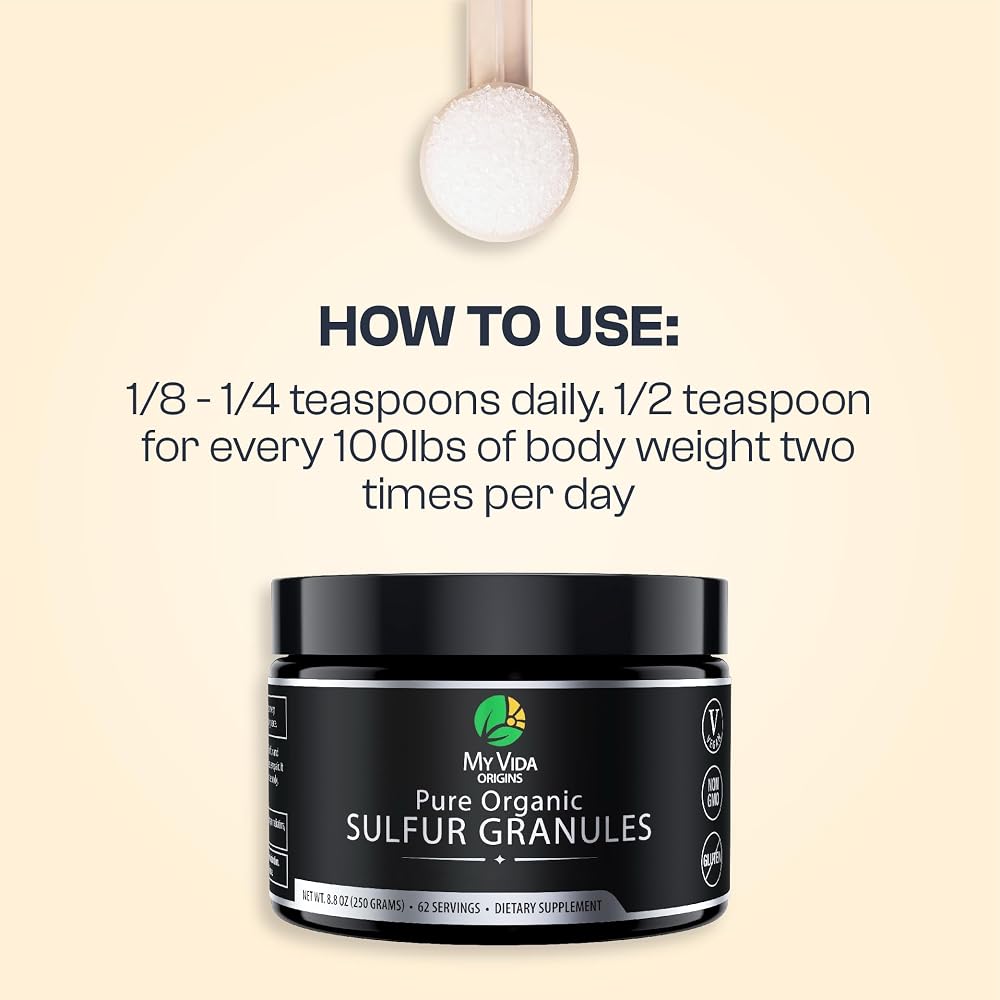 My Vida Origins Pure Organic Sulfur MSM Granules - 62 Servings - image 5