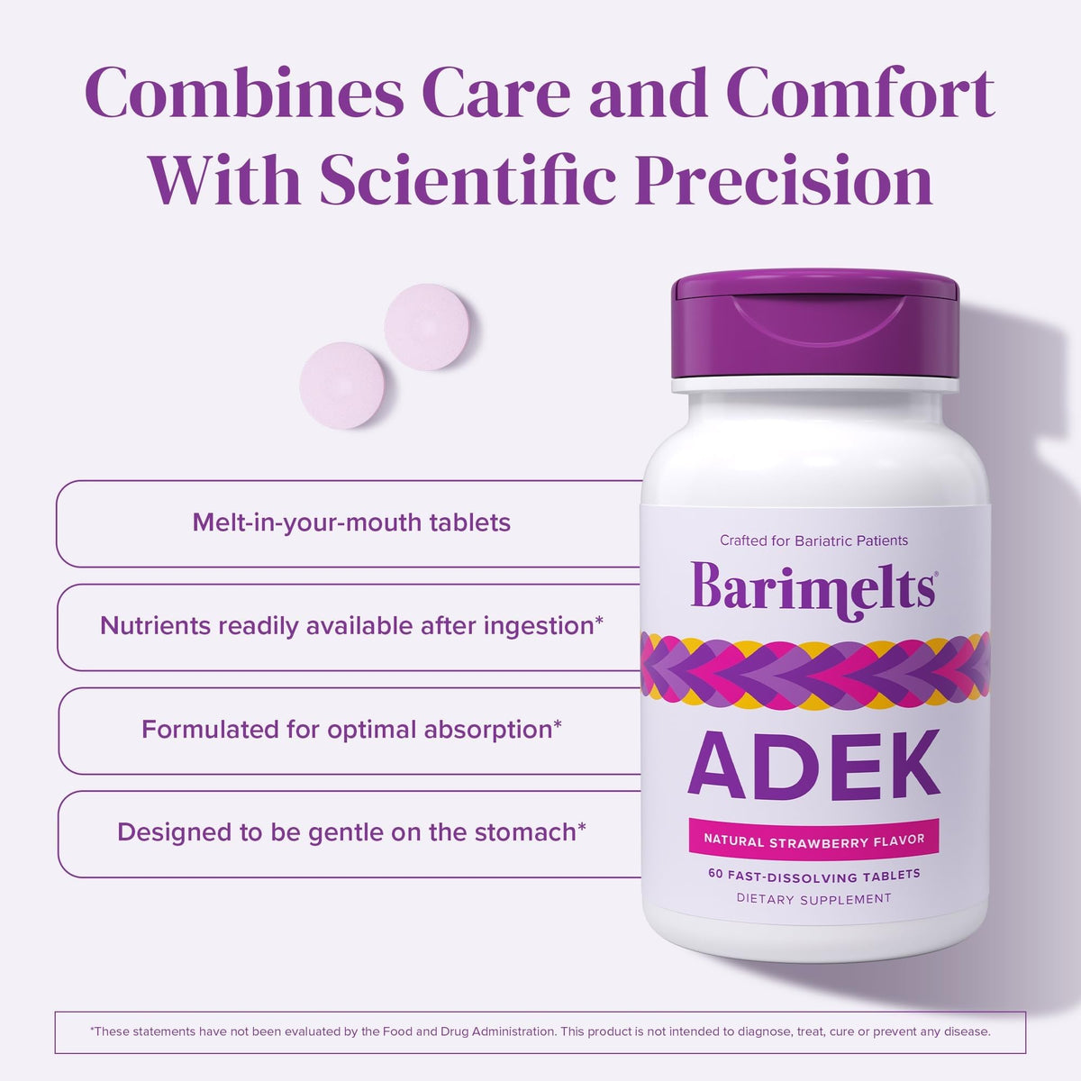 BariMelts ADEK Multivitamin Tablets for Women - 60 Tablets - image 4