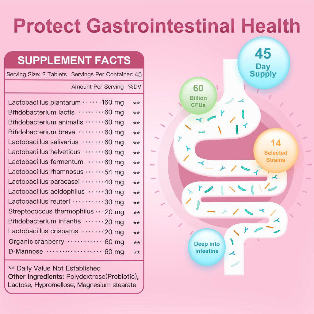 NATURE TARGET Probiotics for Women 60 Billion CFU - 90 Tablets - image 6