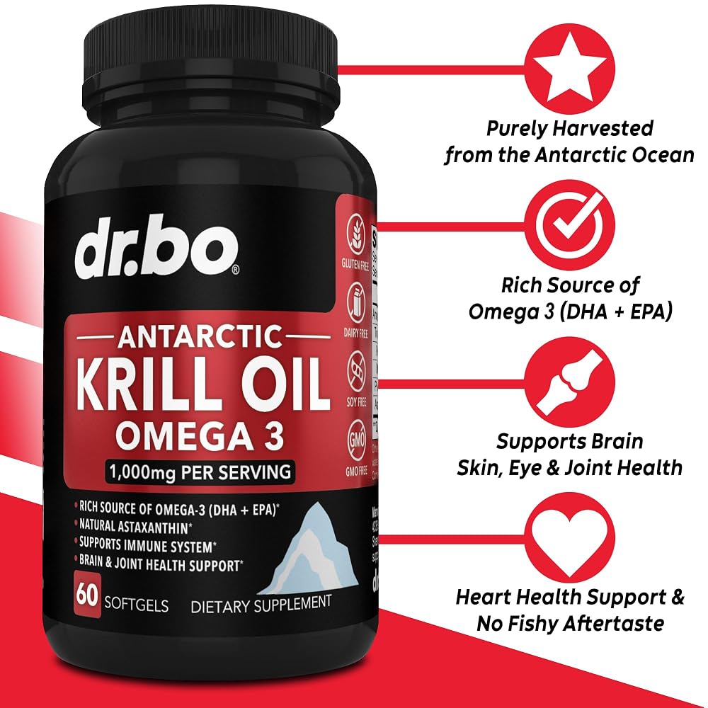 DR. BO Krill Oil Omega 3 500mg Antarctic - 60 Softgels - image 2