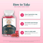 Biotic's Gain Biotin Gummies 10000mcg Hair Skin Nails - 120 Count - image 7
