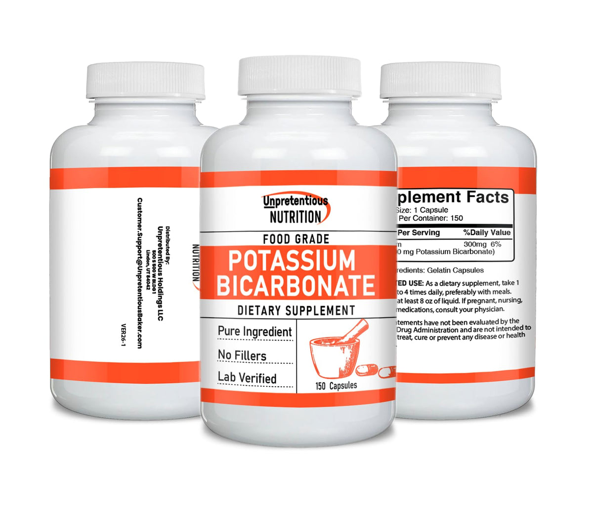 Unpretentious Potassium Bicarbonate - 150 Capsules - image 4