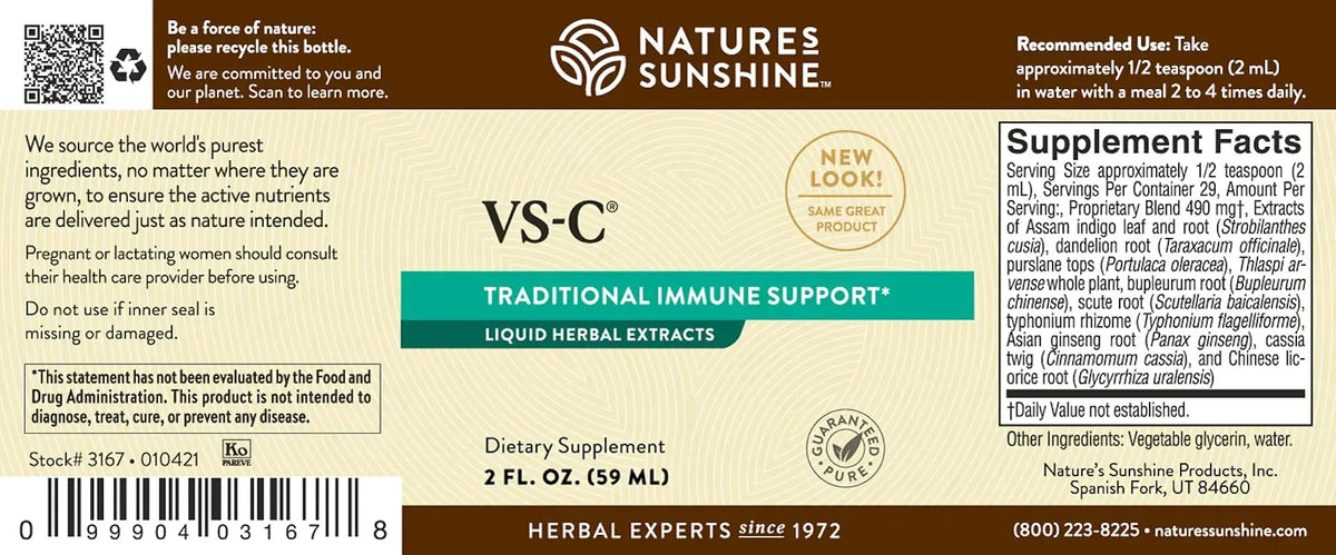 Nature's Sunshine VS-C Liquid Immune Support - 2 fl. oz. - image 3