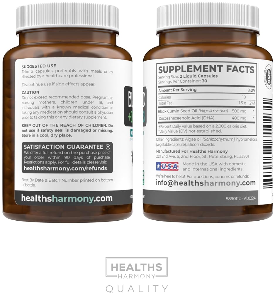 Healths Harmony Black Seed Oil Capsules - 30 Softgels - image 8