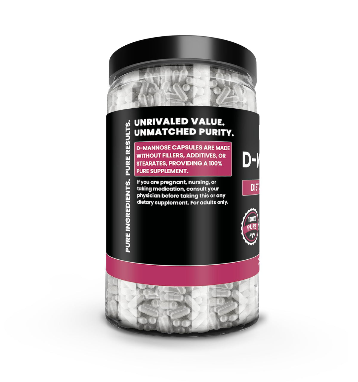 PURE ORIGINAL INGREDIENTS D-Mannose - 730 Capsules - image 2