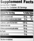 Amazon Elements Lysine Complex with Vitamin C Immune Support - 195 Tablets - image 5