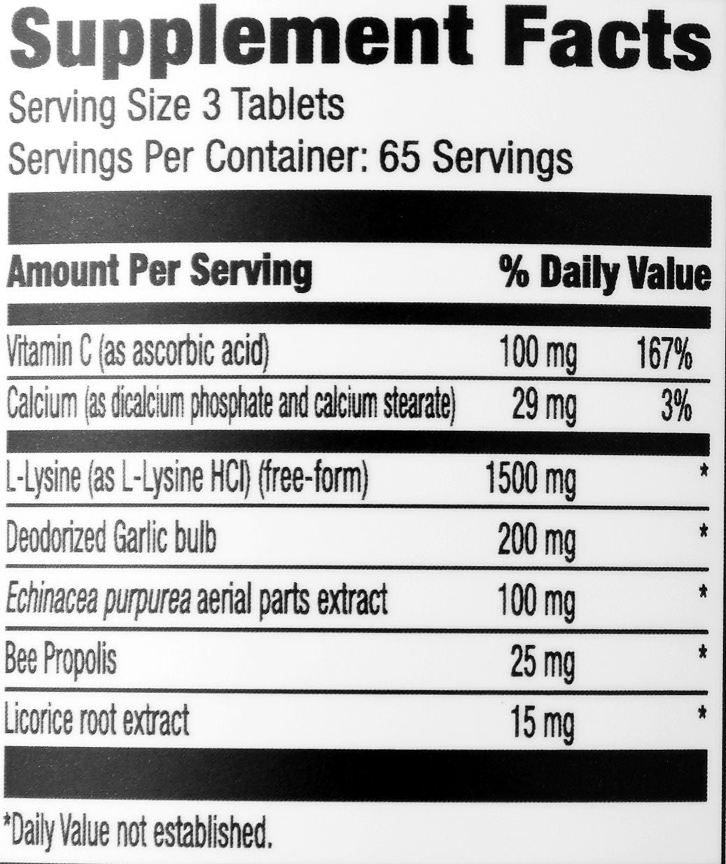 Amazon Elements Lysine Complex with Vitamin C Immune Support - 195 Tablets - image 5