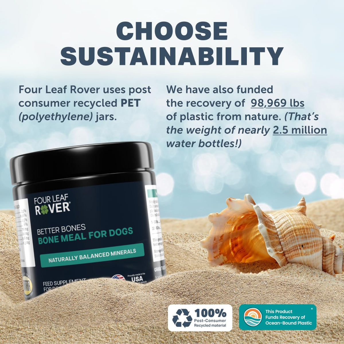 Four Leaf Rover Better Bones Bone Meal for Dogs - 8.04 oz - image 9