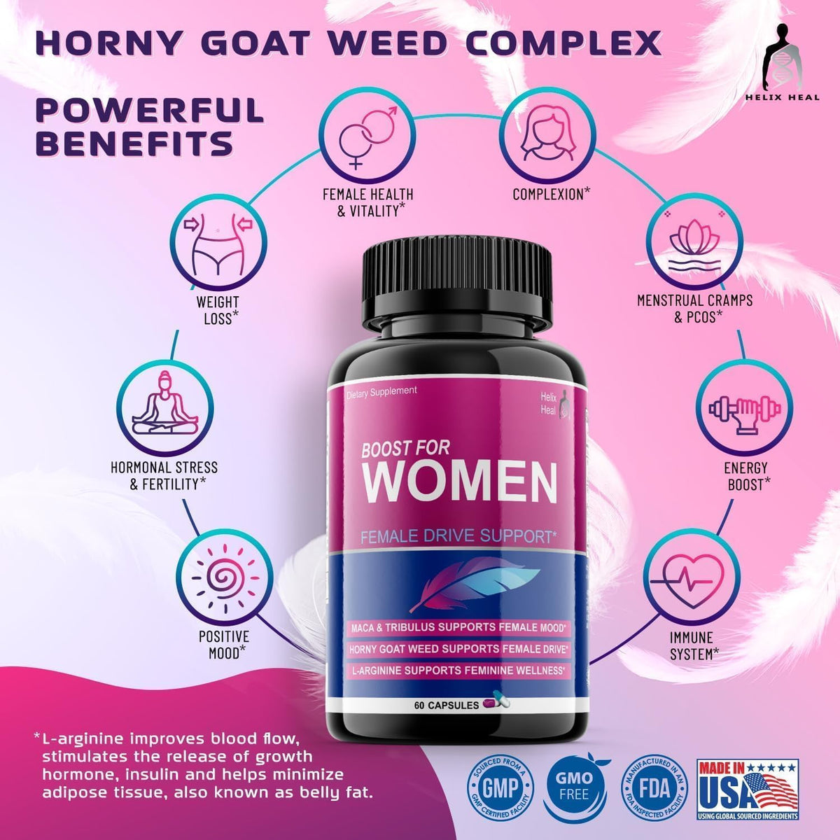 Helix Heal Libido Booster for Women - 60 Capsules - image 5
