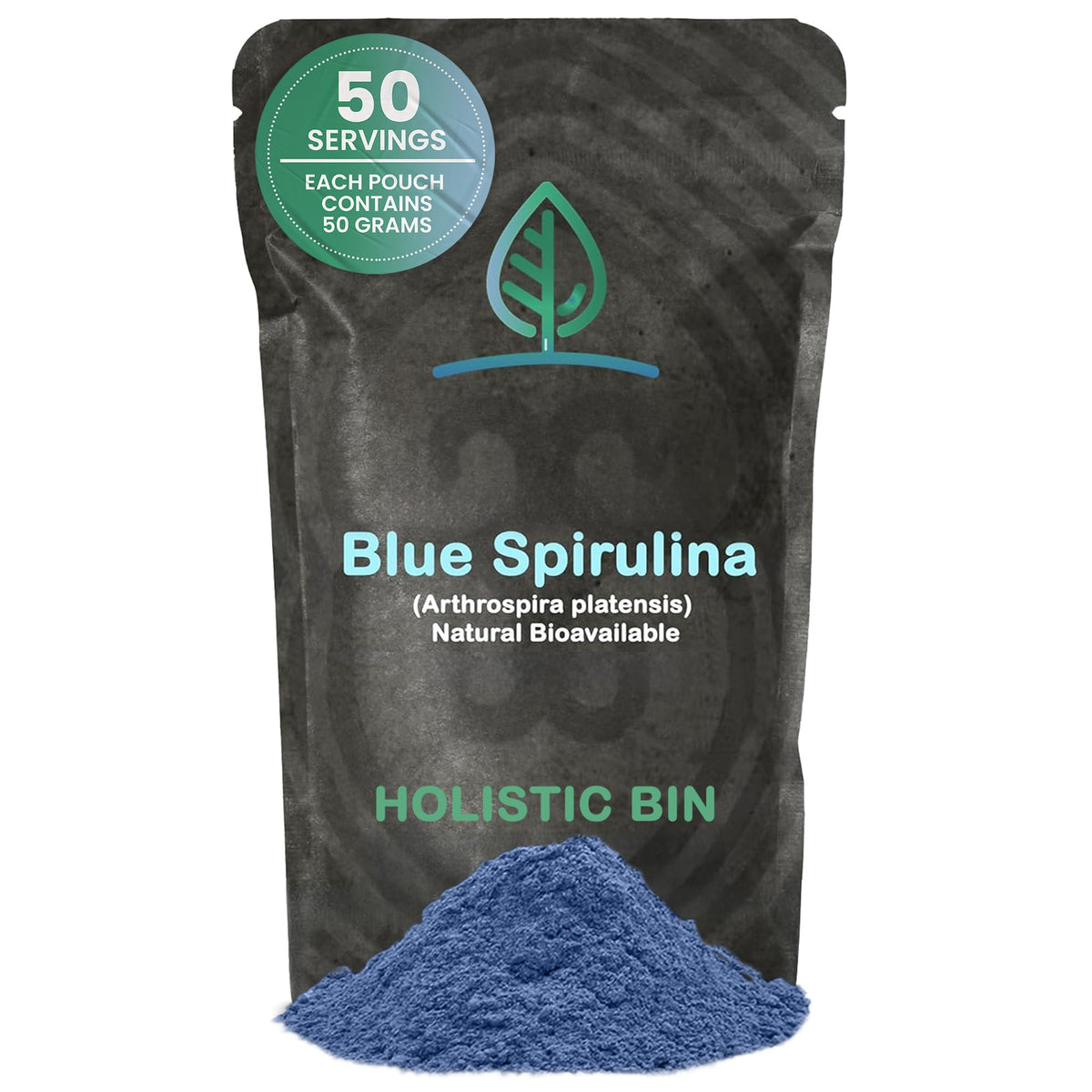 Holistic Bin Blue Spirulina Powder Organic - 50 Grams
