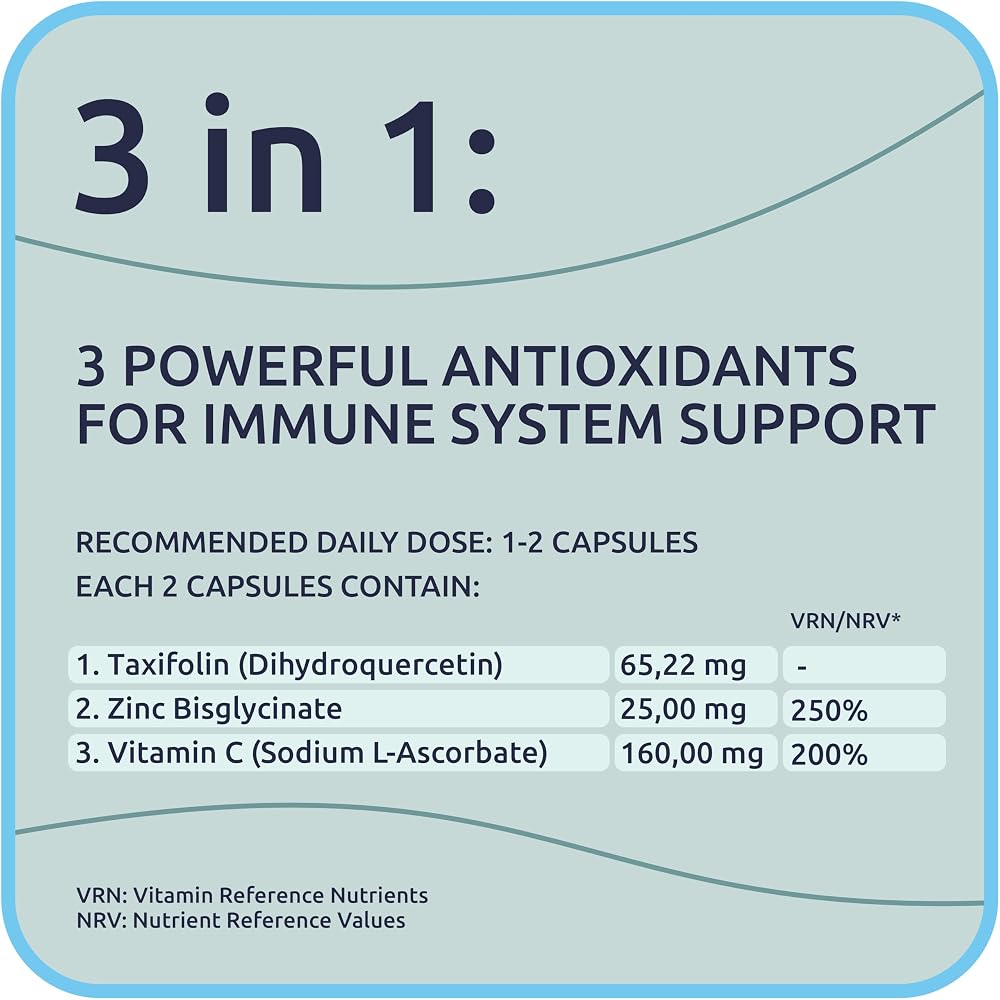 BiotaxX Taxifolin Dihydroquercetin Vitamin C Zinc - 60 Capsules - image 3